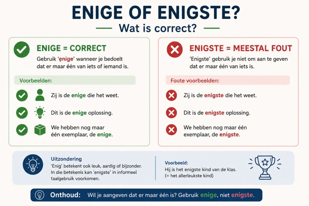 Enige of enigste