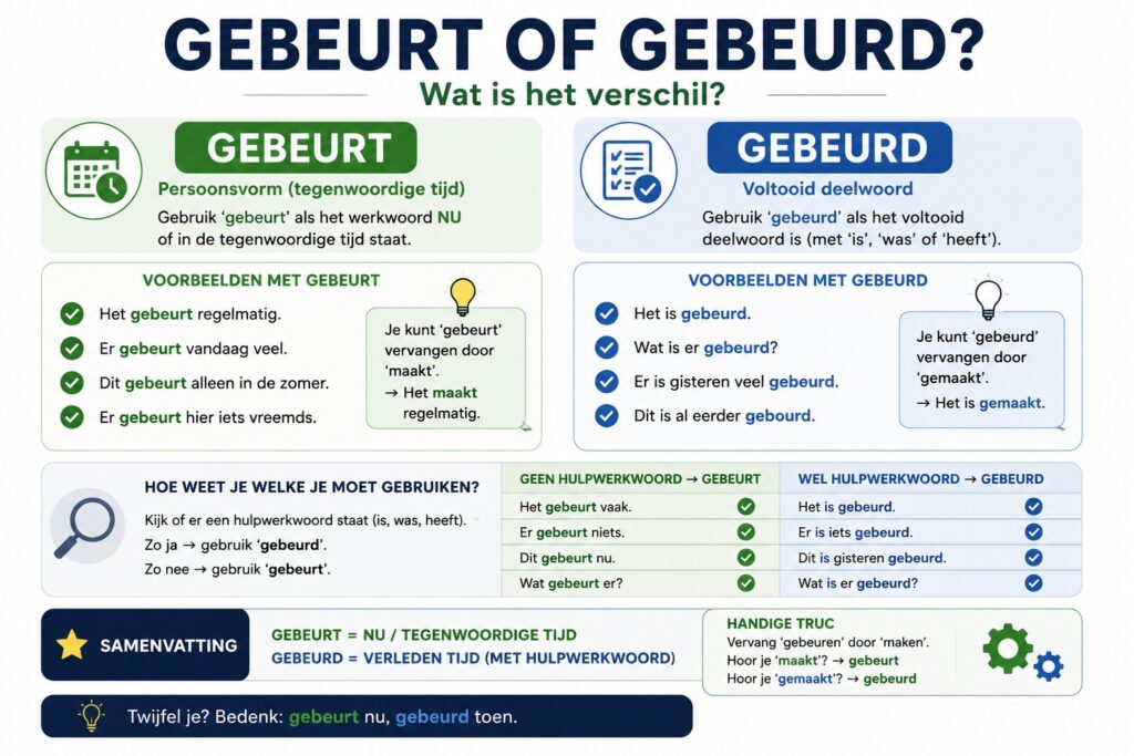 Gebeurt of gebeurd